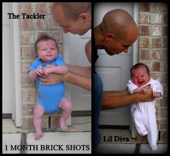 The Tackler & Lil Diva at one month old
